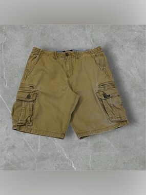 Quick Silver Men's Beige Baggy Cargo Shorts Size 36